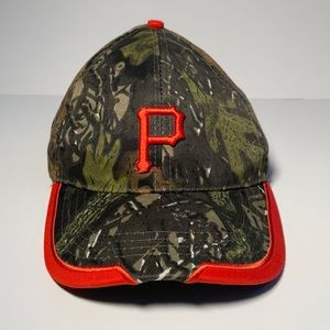Pittsburgh Pirates MLB Realtree Camo Orange Adjustable Hat Cap